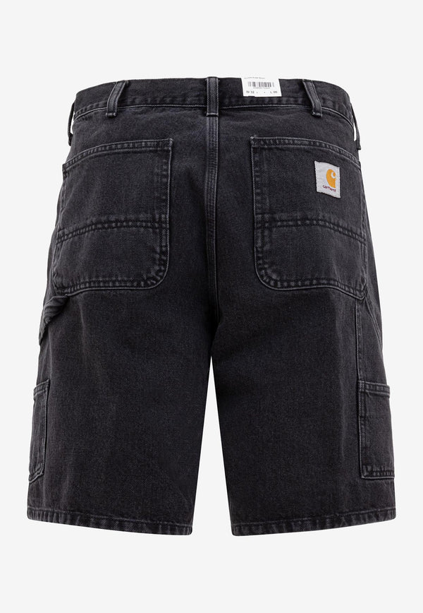 Carhartt Wip Double Knee Denim Shorts Black I03486789.06_78210