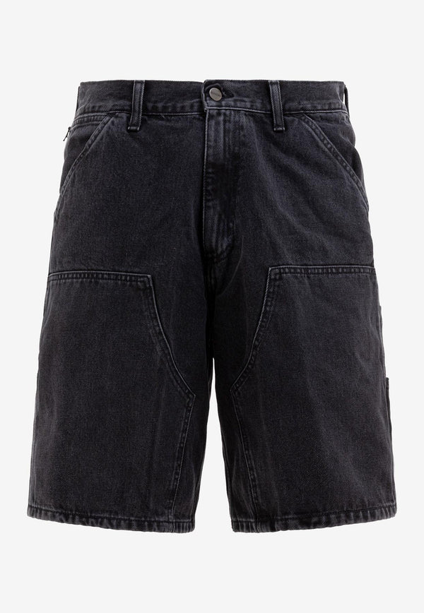 Carhartt Wip Double Knee Denim Shorts Black I03486789.06_78210