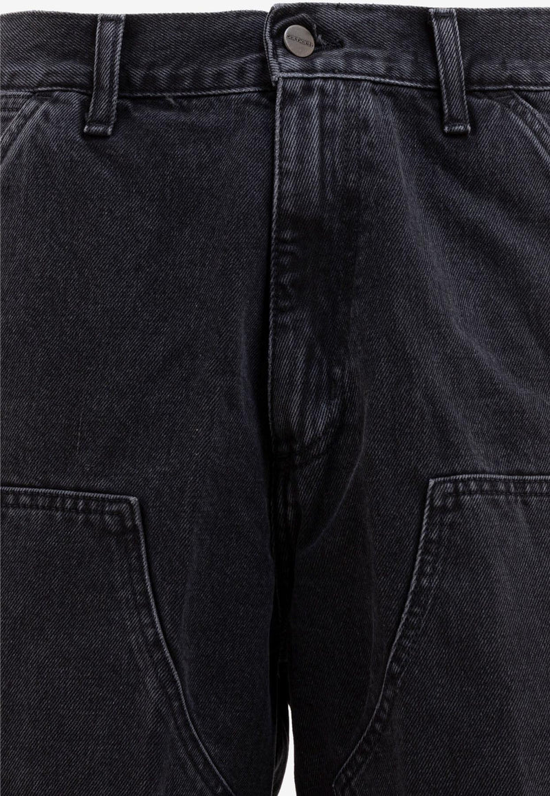 Carhartt Wip Double Knee Denim Shorts Black I03486789.06_78210