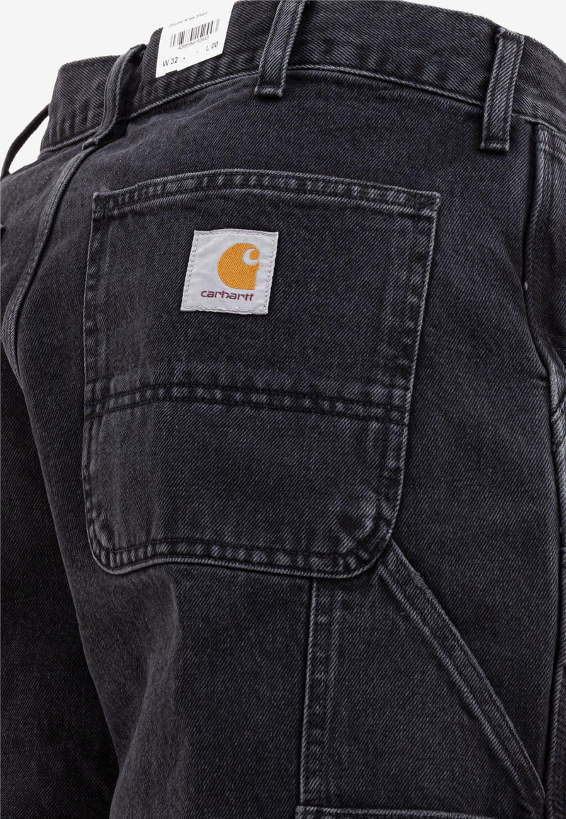 Carhartt Wip Double Knee Denim Shorts Black I03486789.06_78210