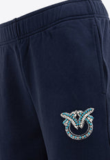 PINKO Embellished Love Birds Track Pants Blue 104790A2G8G1A_78183
