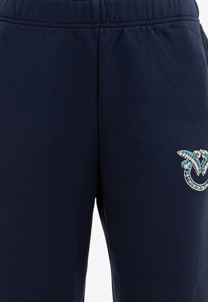 PINKO Embellished Love Birds Track Pants Blue 104790A2G8G1A_78183