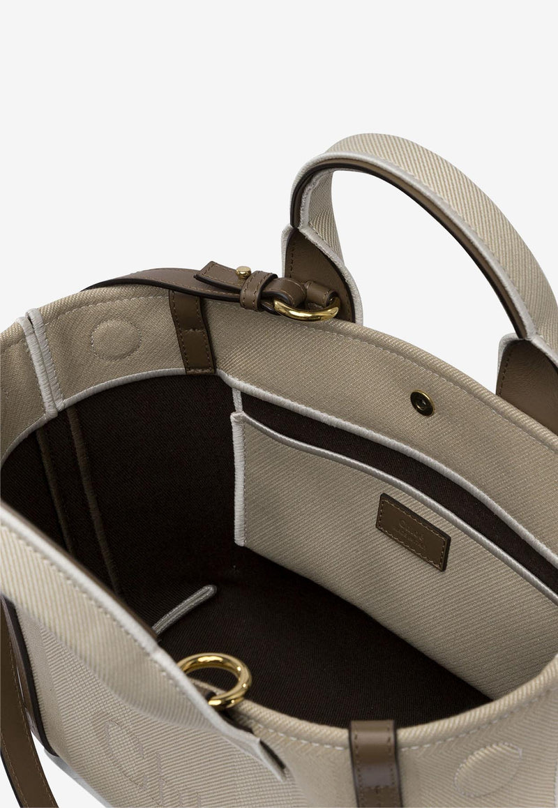 Chloé Small Carry Canvas Tote Bag Beige C25SS911O6523N_78228