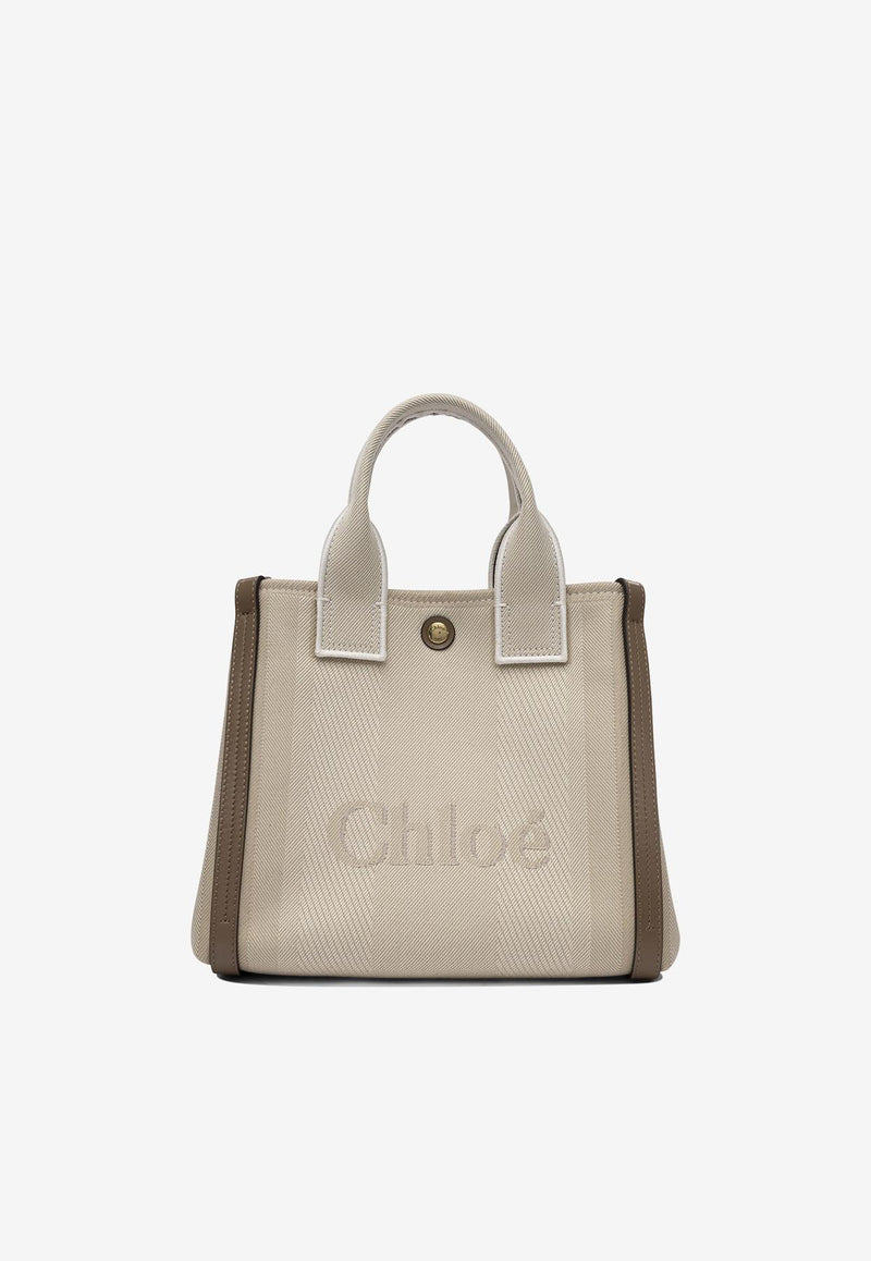 Chloé Small Carry Canvas Tote Bag Beige C25SS911O6523N_78228