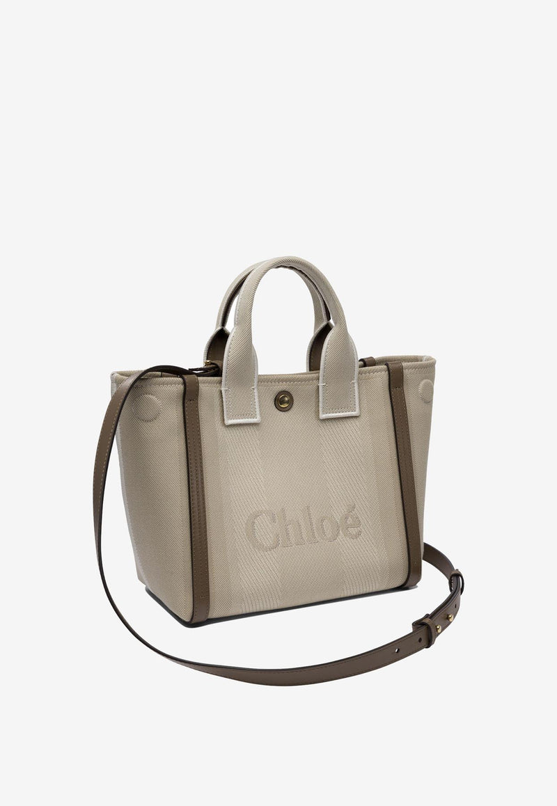 Chloé Small Carry Canvas Tote Bag Beige C25SS911O6523N_78228