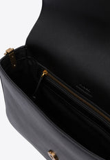 PINKO Large Love Leather Shoulder Bag Black 104524A0QOZ99Q_78229