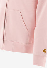 Carhartt Wip Chase Zip-Up Hooded Sweatshirt Pink I0336642VA.XX_78366