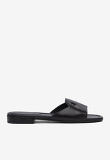 Jimmy Choo Dina Flat Sandals Black DINA FLATNAPBLACK_78334