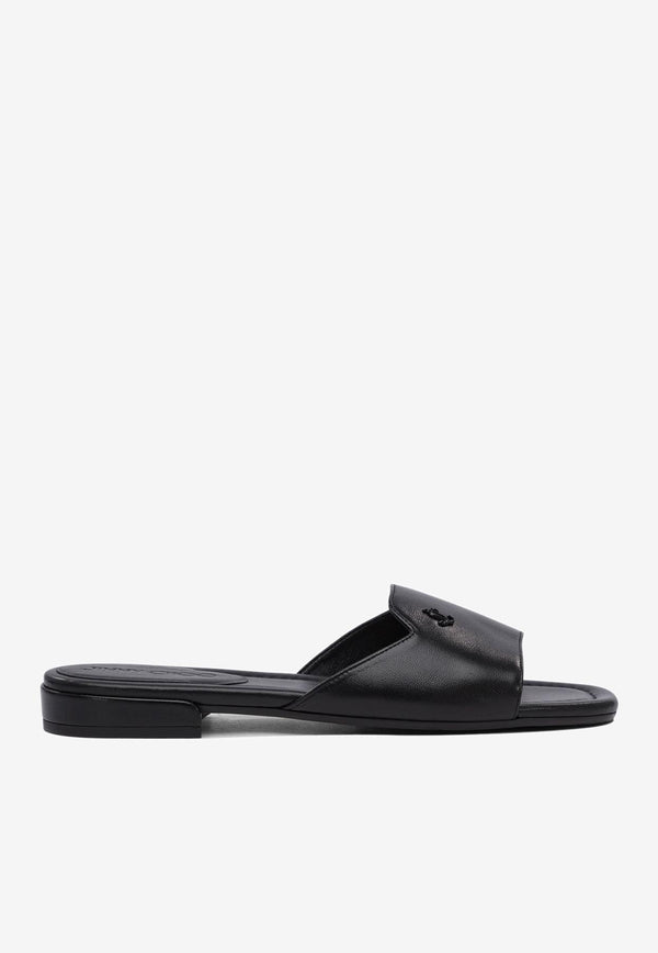 Jimmy Choo Dina Flat Sandals Black DINA FLATNAPBLACK_78334