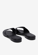 Jimmy Choo Dina Flat Sandals Black DINA FLATNAPBLACK_78334