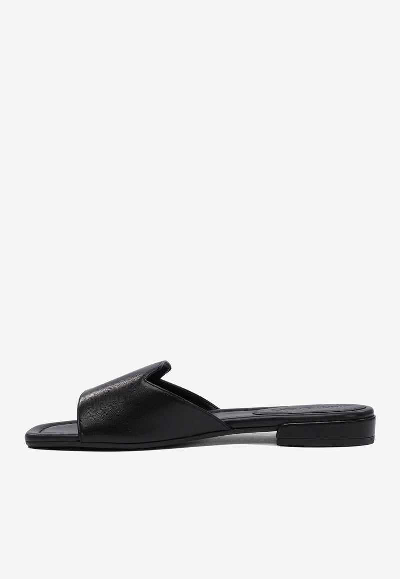 Jimmy Choo Dina Flat Sandals Black DINA FLATNAPBLACK_78334