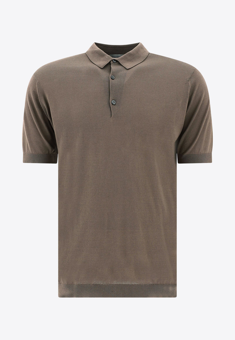 John Smedley Adrian Polo T-shirt Brown ADRIANBEIGE_78409