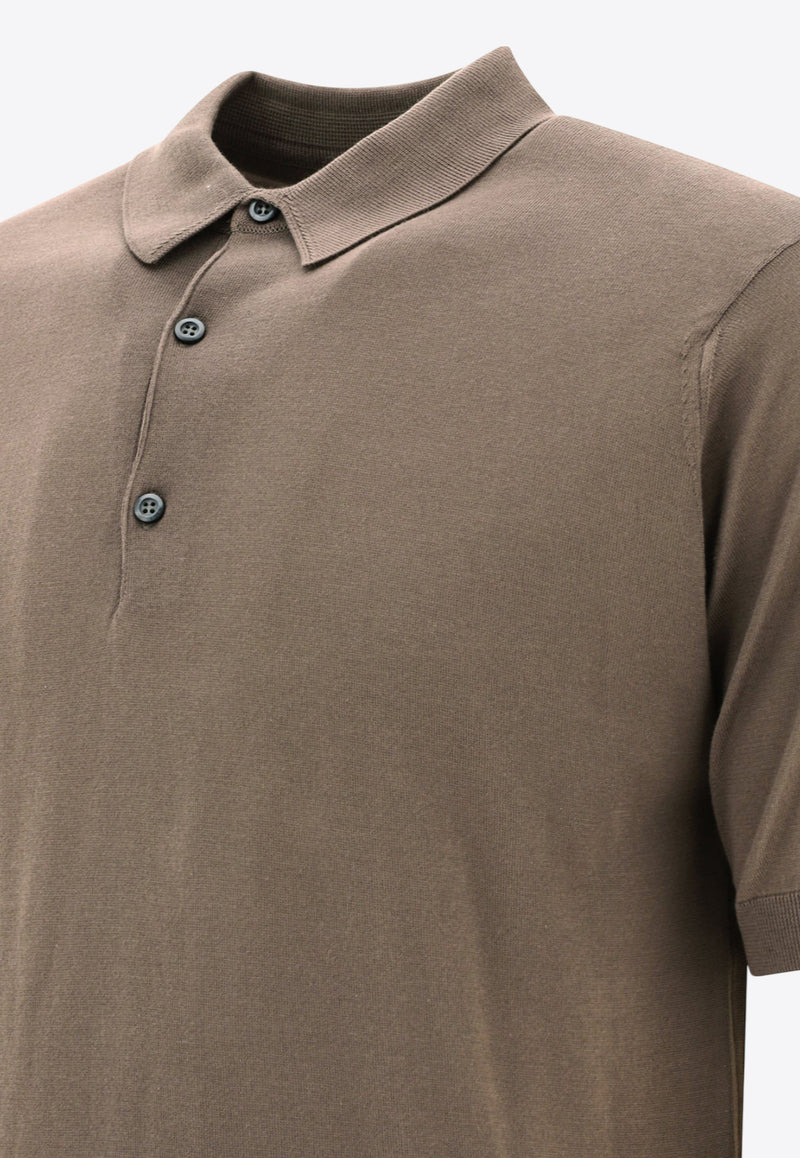 John Smedley Adrian Polo T-shirt Brown ADRIANBEIGE_78409