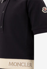 Moncler Kids Girls Logo Jacquard Polo Dress Navy 8I00001-899YV778_78252