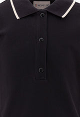 Moncler Kids Girls Logo Jacquard Polo Dress Navy 8I00001-899YV778_78252