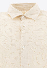 NN.07 Logo-Embroidered Buttoned Shirt 2525025734FREDDY SS NO PKT 5025IVORY_78341