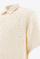 NN.07 Logo-Embroidered Buttoned Shirt 2525025734FREDDY SS NO PKT 5025IVORY_78341