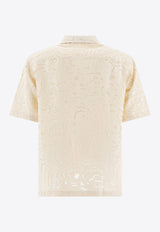 NN.07 Logo-Embroidered Buttoned Shirt 2525025734FREDDY SS NO PKT 5025IVORY_78341
