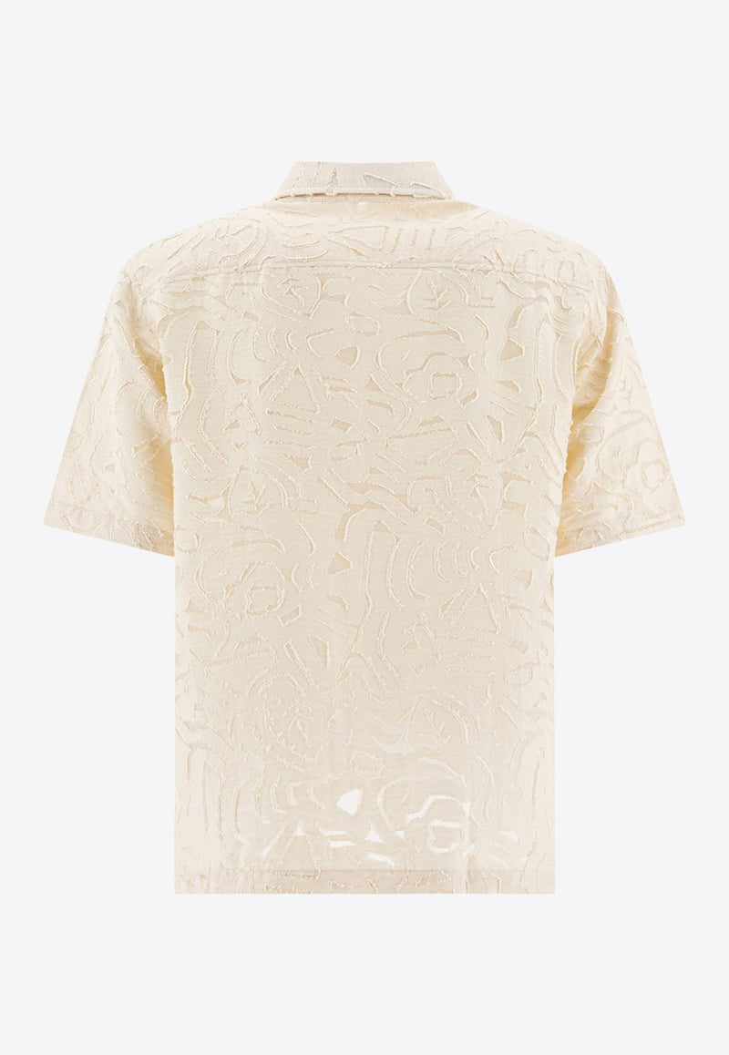 NN.07 Logo-Embroidered Buttoned Shirt 2525025734FREDDY SS NO PKT 5025IVORY_78341