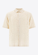 NN.07 Logo-Embroidered Buttoned Shirt 2525025734FREDDY SS NO PKT 5025IVORY_78341