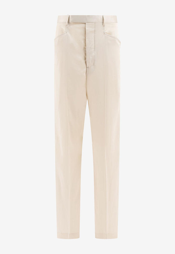 Rick Owens Hollywood Mastodon Tailored Pants White RP01E7352SCH41_78380