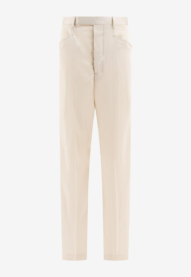 Rick Owens Hollywood Mastodon Tailored Pants White RP01E7352SCH41_78380