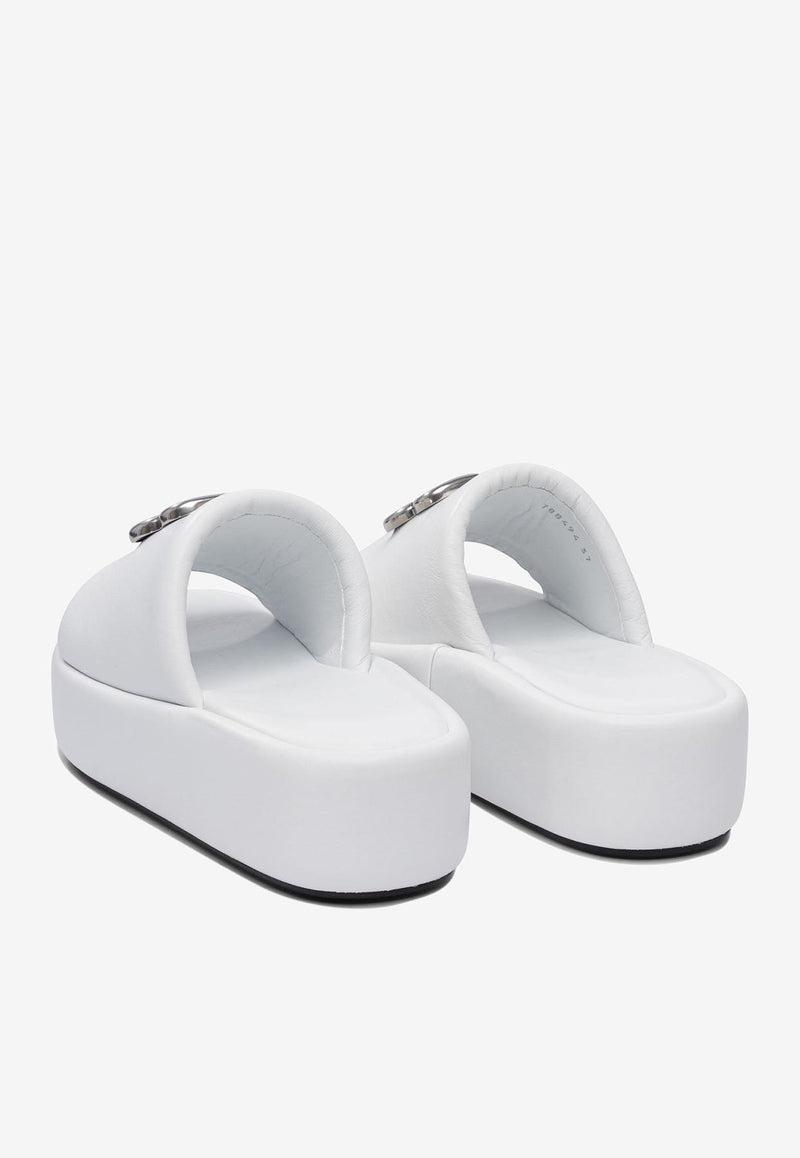 Balenciaga Rise Flatform Leather Slides White 788494WB7E19010_78467