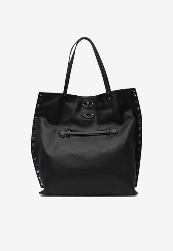 Zanellato Spasso Saeta Leather Tote Bag Black A SPASSO SAETA M0687901910000Z0001_78447