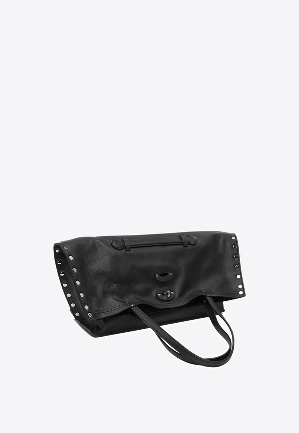 Zanellato Spasso Saeta Leather Tote Bag Black A SPASSO SAETA M0687901910000Z0001_78447