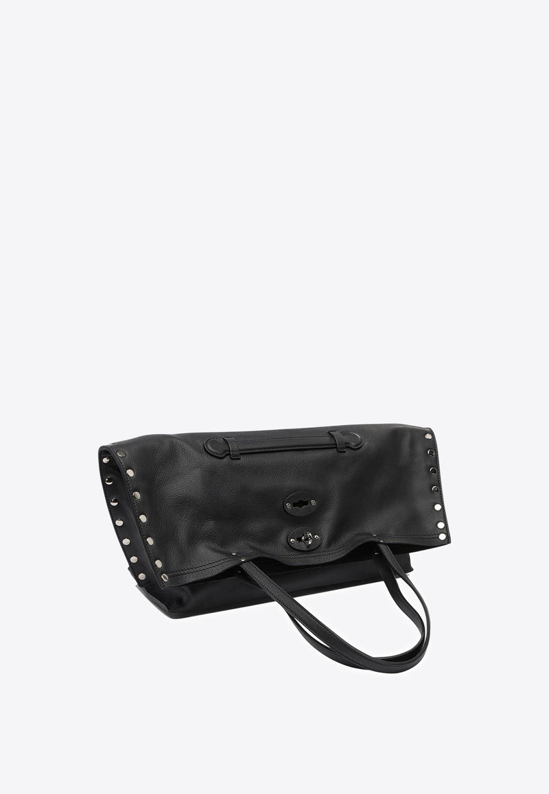 Zanellato Spasso Saeta Leather Tote Bag Black A SPASSO SAETA M0687901910000Z0001_78447