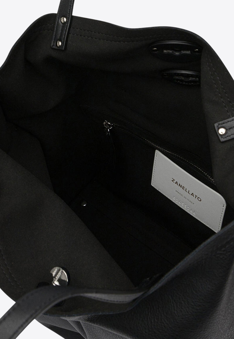 Zanellato Spasso Saeta Leather Tote Bag Black A SPASSO SAETA M0687901910000Z0001_78447