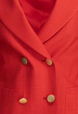 Tagliatore Coral Double-Breasted Slim-Fit Blazer Red J-CORAL1EK340159ER898_78497