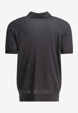 Golden Goose DB Fine Knit Wool Polo T-shirt Gray GMP01412P00104160318_78544