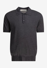 Golden Goose DB Fine Knit Wool Polo T-shirt Gray GMP01412P00104160318_78544