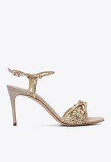 Casadei Marbella 80 Interwoven Metallic Sandals Gold 1L345J0801C2731C124_78555