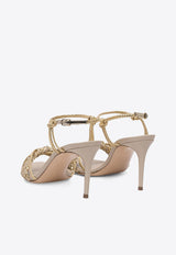 Casadei Marbella 80 Interwoven Metallic Sandals Gold 1L345J0801C2731C124_78555