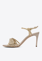 Casadei Marbella 80 Interwoven Metallic Sandals Gold 1L345J0801C2731C124_78555