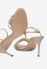 Casadei Marbella 80 Interwoven Metallic Sandals Gold 1L345J0801C2731C124_78555