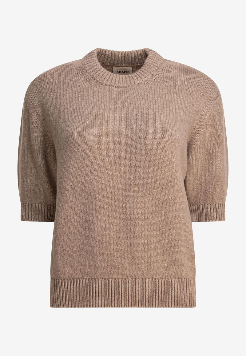 Khaite Davin Cashmere Knit Top Beige 9820650868_78576