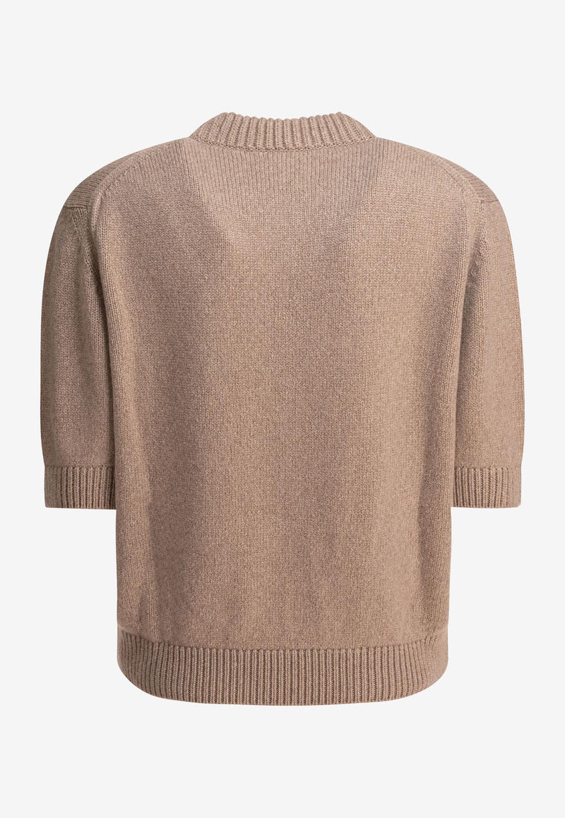 Khaite Davin Cashmere Knit Top Beige 9820650868_78576