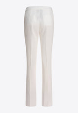 Max Mara Pianoforte Vincita Straight-Leg Tailored Pants White 2511131024600VINCITA010_78595