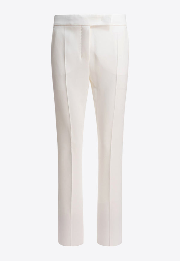 Max Mara Pianoforte Vincita Straight-Leg Tailored Pants White 2511131024600VINCITA010_78595