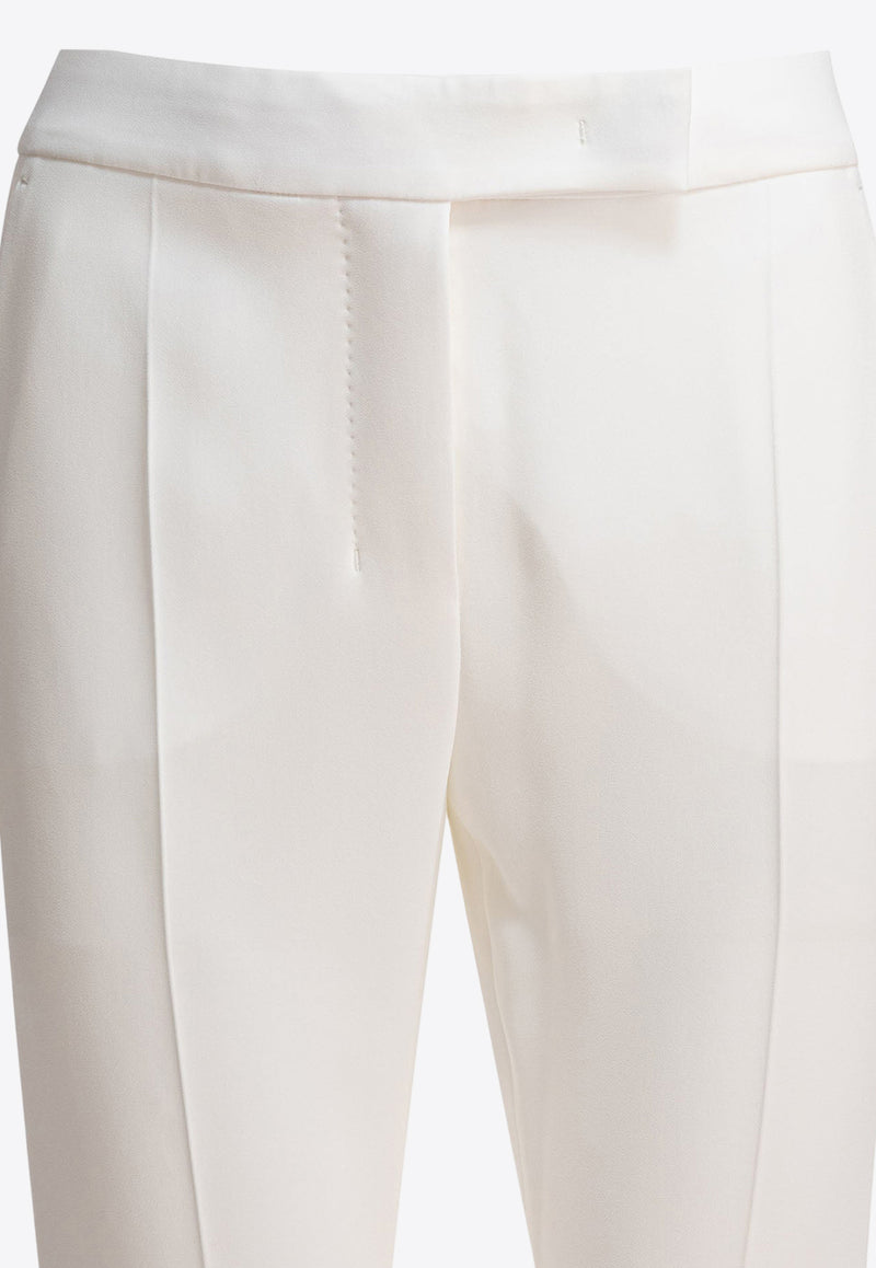 Max Mara Pianoforte Vincita Straight-Leg Tailored Pants White 2511131024600VINCITA010_78595