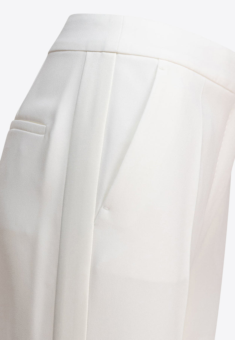 Max Mara Pianoforte Vincita Straight-Leg Tailored Pants White 2511131024600VINCITA010_78595