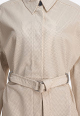 Sportmax Antiope Leather Trench Coat 2512471013600ANTIOPE123001_78637 Beige