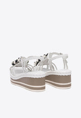 Pons Quintana Leather Braided Sandals  11222S00BLANCO_78612