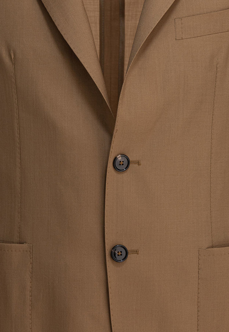 Tagliatore Single-Breasted Wool Blazer Brown 1SMC22K520109F3193_78659