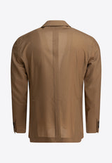 Tagliatore Single-Breasted Wool Blazer Brown 1SMC22K520109F3193_78659