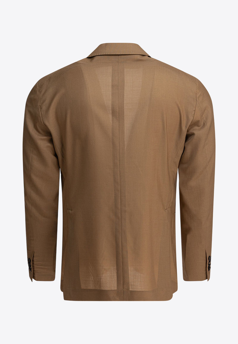 Tagliatore Single-Breasted Wool Blazer Brown 1SMC22K520109F3193_78659