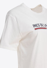 Inès de La Fressange Logo-Printed Crewneck T-shirt 14Y078CO002F373_78752
